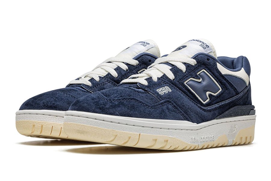 550 Natural Indigo Suede-Sneakers-Lace & Step
