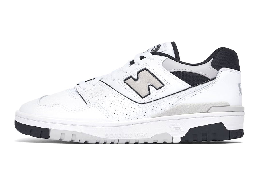 550 White Black Grey-Sneakers-Lace & Step