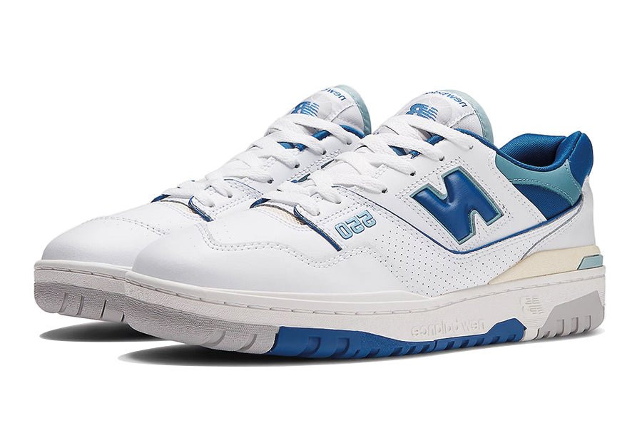 550 White Blue Groove-Sneakers-Lace & Step