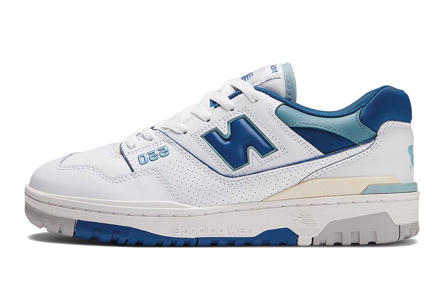 550 White Blue Groove-Sneakers-Lace & Step