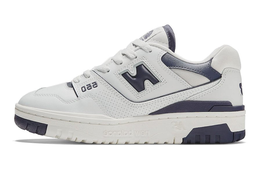 550 White Dark Mercury-Sneakers-Lace & Step