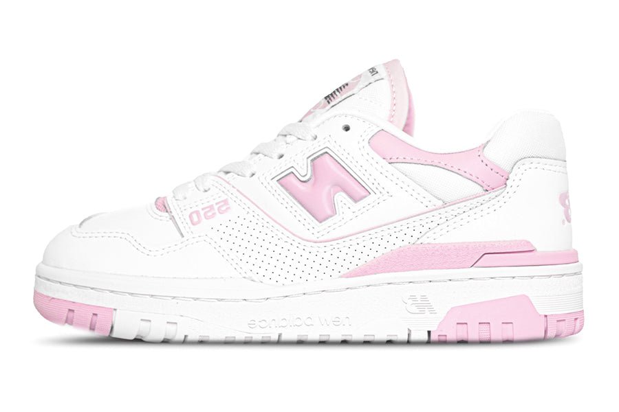 550 White Bubblegum Pink-Sneakers-Lace & Step