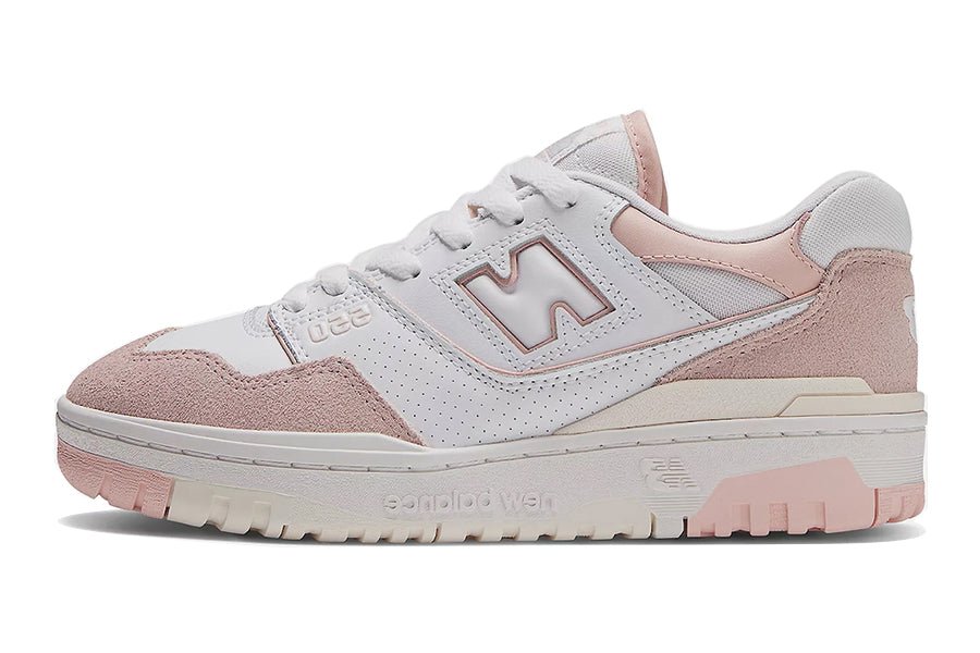 550 Sea Salt White Pink-Sneakers-Lace & Step