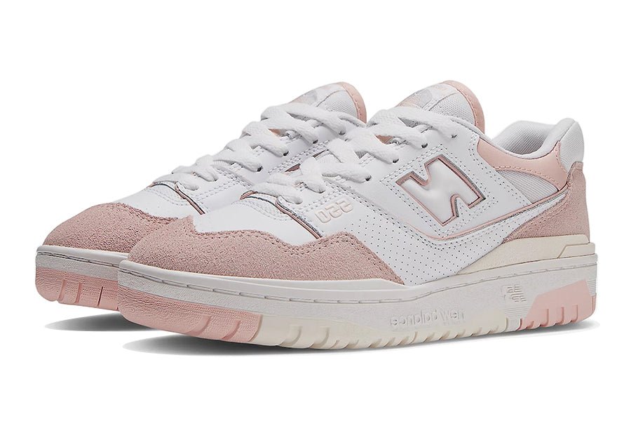 550 Sea Salt White Pink-Sneakers-Lace & Step