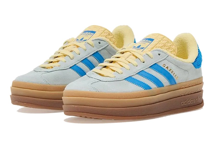 Gazelle Bold Almost Blue Yellow-Sneakers-Lace & Step