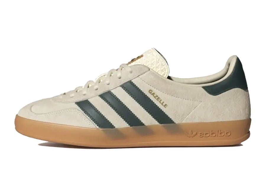 Gazelle Indoor Cream White Collegiate Green Gum-Sneakers-Lace & Step