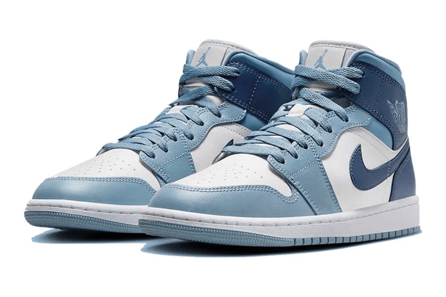 Air Jordan 1 Mid Blue-Sneakers-Lace & Step