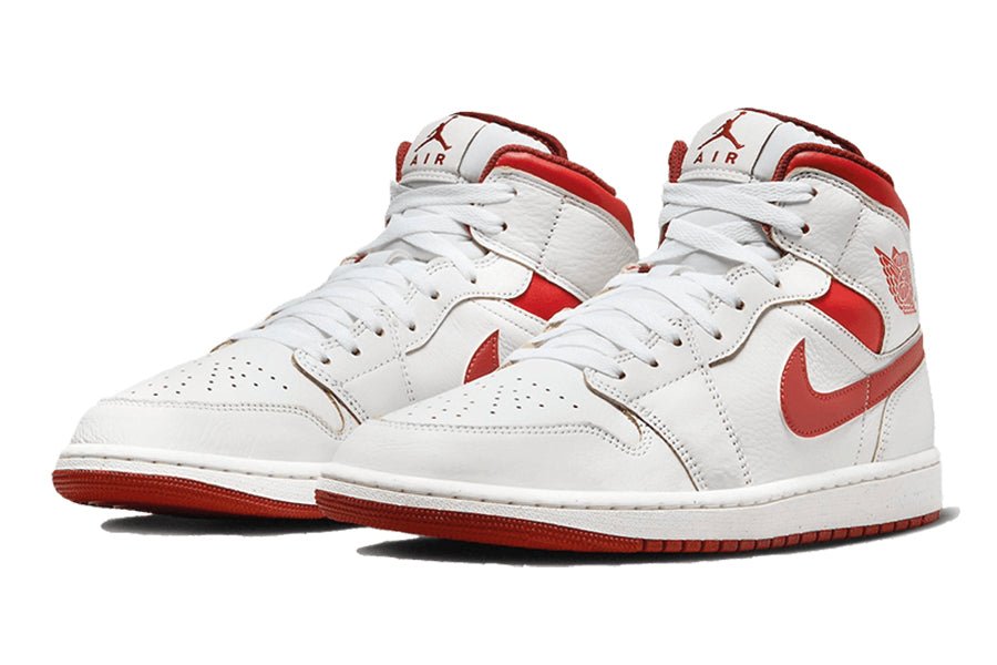 Air Jordan 1 Mid Dune Red-Sneakers-Lace & Step