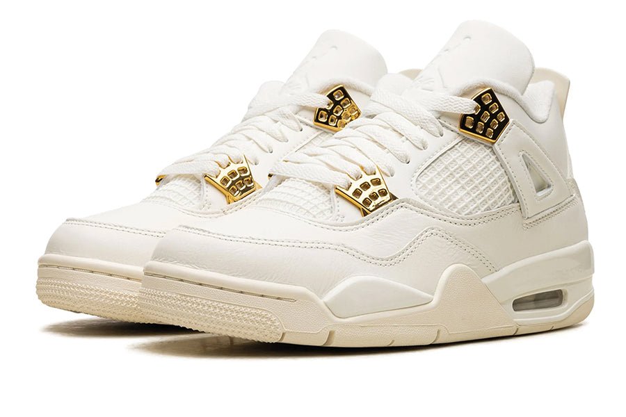 Air Jordan 4 Sail Metallic Gold-Sneakers-Lace & Step